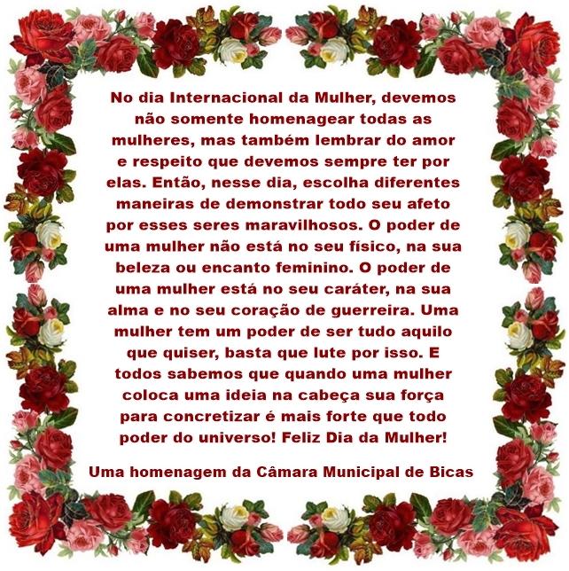 08 de março, Dia Internacional da Mulher!