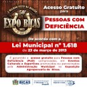 ExpoBicas: Prefeitura garante acesso gratuito para pessoas com deficiência